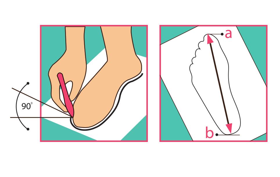 przodostopia (F) Szerokość pięty (G) Aby zmierzyć rozmiar stopy, należy postępować według poniższej instrukcji: Karta pomiarów i