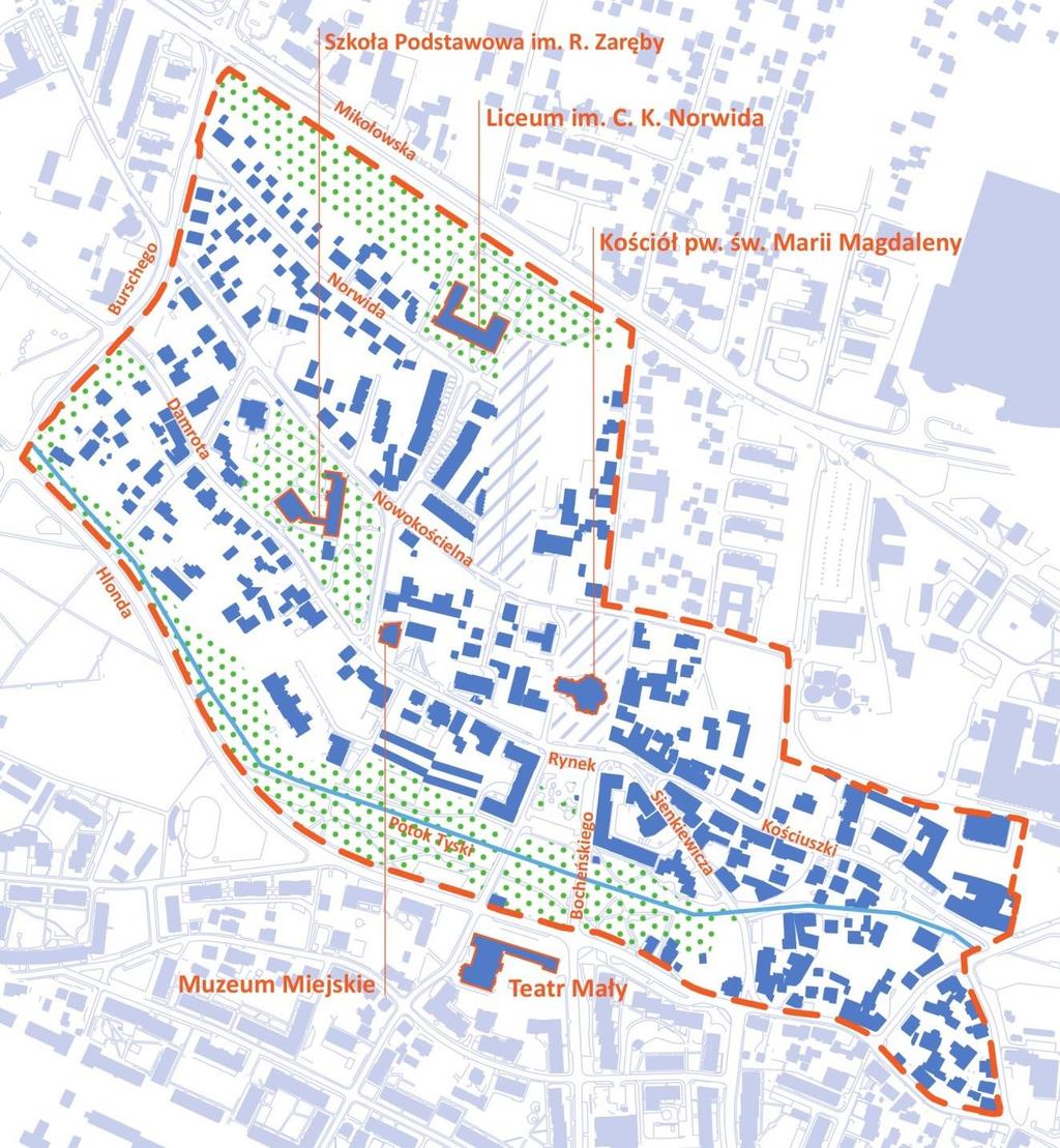 5 II. Wstęp Konsultacje społeczne nad założeniami do projektu miejscowego planu zagospodarowania przestrzennego dla obszaru pomiędzy ulicami: Mikołowską, Zakątek, Nowokościelną, Kościuszki, Ks.
