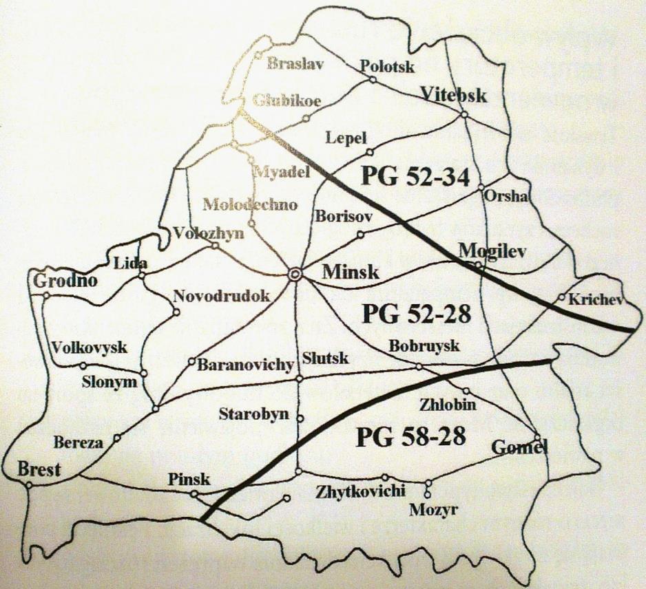PG - INNE KRAJE Białoru PG 58-28 Klimat umiarkowany, wpływy