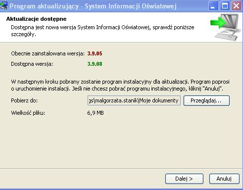 zainstalować program SIO). JeŜeli posiadamy na komputerze system operacyjny VISTA naleŝy w trakcie instalacji kreatora zmienić domyślną ścieŝkę zapisu.