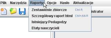 pliki zip: pliki takie są przeznaczone tylko do odczytu, moŝna z nich importować dane i tworzyć z nich nową strukturę, moŝna uŝywać ich