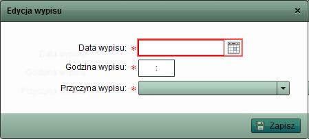 Rys. 50 Aby dodać wypis pacjenta należy użyć przycisku Dodaj. Czynność ta spowoduje wyświetlenie dialogu: Rys.
