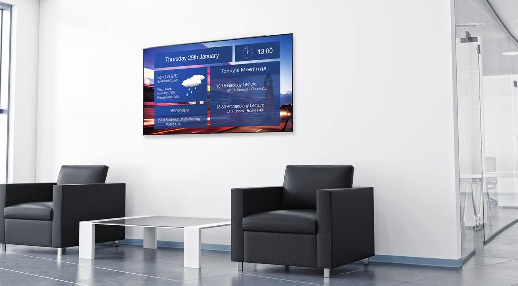 Niezwykła głębia i jakość obrazu o rozdzielczości 4K Zastosowania: Prezentacje w firmach Digital Signage Wideokonferencje Edukacja Więcej