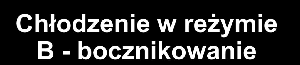 Chłodzenie w reżymie B - bocznikowanie Część chłodziwa
