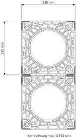 wybijanej) gwarantuje szczelność w ścianach o grubości od 70-150 mm (w długościach co 10 mm) dostępne dla ścian o grubości 150 mm system pióro-wpust umożliwiający połączenie przepustów w pakiet na