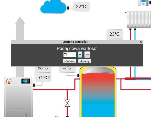 TIS TRONIC 496P Parametr przewidziany do modyfikacji jest oznaczony na ikonie dodatkowym symbolem.