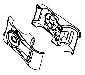 Tylny stabilizator N. Pedały P. Tylna dekoracyjna pokrywa Q.