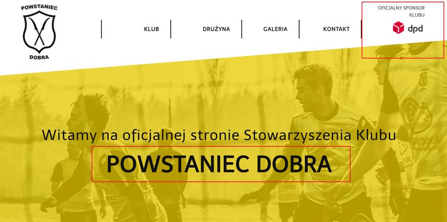 Strona www SPONSOR TYTULARNY: Nazwa Firmy w nazwie strony Logotyp Firmy w pasku sponsor główny Baner