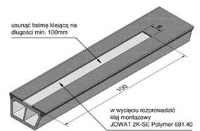 37 technika progowa ALUPLAST wskazówki montażu Mocowania stabilizujące - długość szprosów białych powyżej 170cm Mocowania stabilizujące - długość szprosów kolorowych powyżej 60 cm - długość szprosów