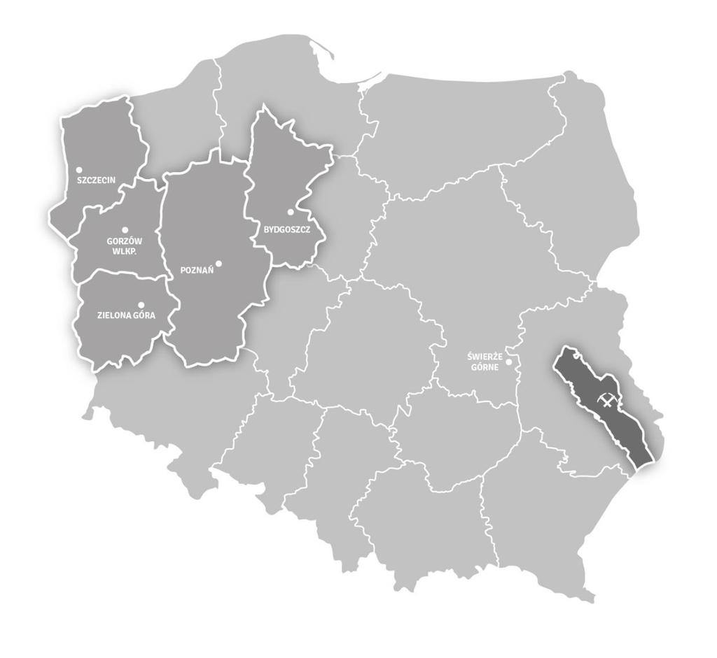 OBSZARY Wydobycie LW Bogdanka jest jednym z liderów rynku producentów węgla kamiennego w Polsce, wyróżniających się na tle branży pod względem