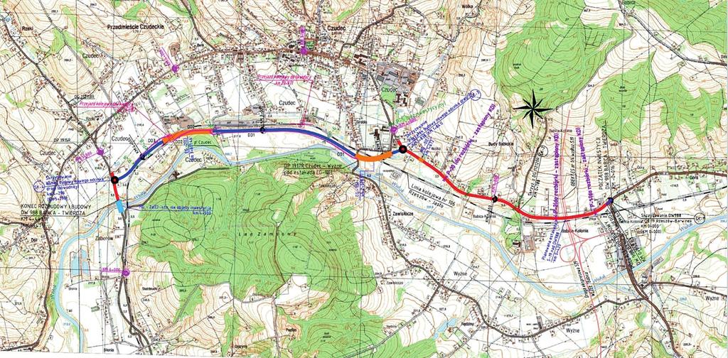 Rzeszów Jasło a rzeką Wisłok. Zgodnie z planem 2,5 km odcinek dwupasmowej obwodnicy ma zostać oddany do użytku 1 kwietnia 2019 r.