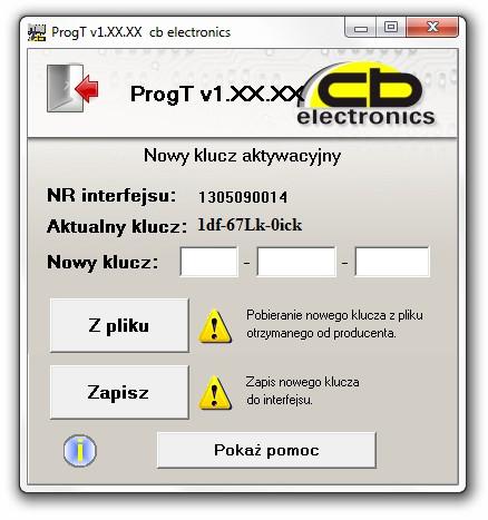 9. Użytkowanie interfejsu USB-T. Każdy interfejs USB-T posiada ograniczoną liczbę zaprogramowań, której wartość wyświetlana jest w górnej części okna głównego.