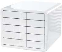 designed to organise Zestaw 5 szufladek otwartych Cabinet-Set wykonany z trwałego polistyrenu posiada 5 wysuwanych, otwartych