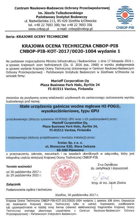 KRAJOWA OCENA TECHNICZNA