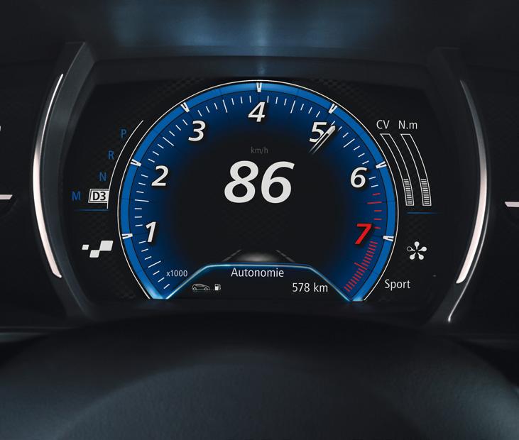 Kokpit w stylu high-tech Usiądź za kierownicą Renault Megane.
