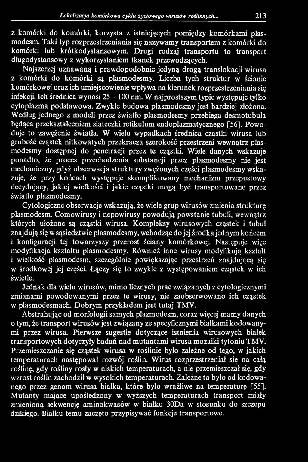 W najprostszym typie występuje tylko cytoplazma podstawowa. Zwykle budowa plasmodesmy jest bardziej złożona.