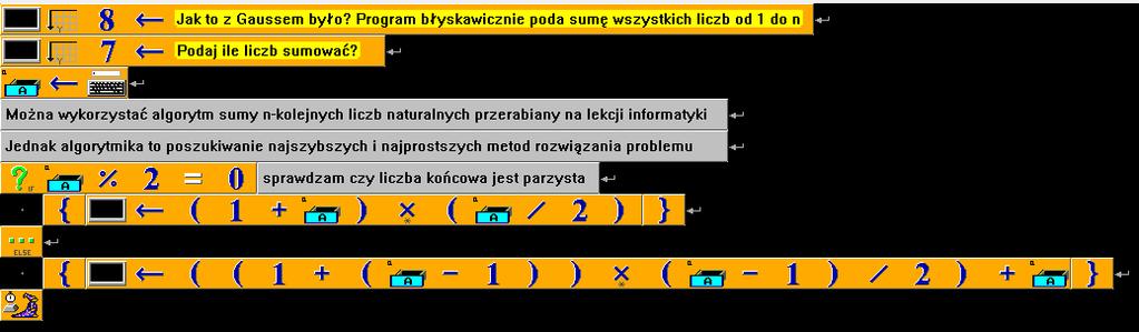 To były tylko przykładowe metody rozwiązania zadań. Wasze mogą być inne co nie oznacza, że gorsze, a może wręcz lepsze. Zachęcam do własnych eksperymentów.