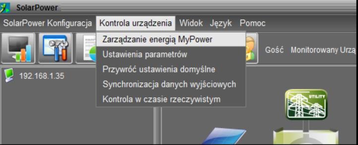 Konfiguracja wstępna Przed rozpoczęciem korzystania z invertera należy wybrać tryb pracy za pomocą zainstalowanego oprogramowania.