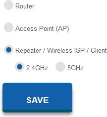 Quick Installation Guide If you need to configure one of the Internet connection modes (WAN): Client, WISP, Repeater (3.5.