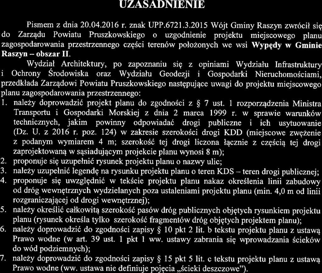 UZASADNIENIE Pismem z dnia 20.04.2016 r. znak UPP.6721.3.