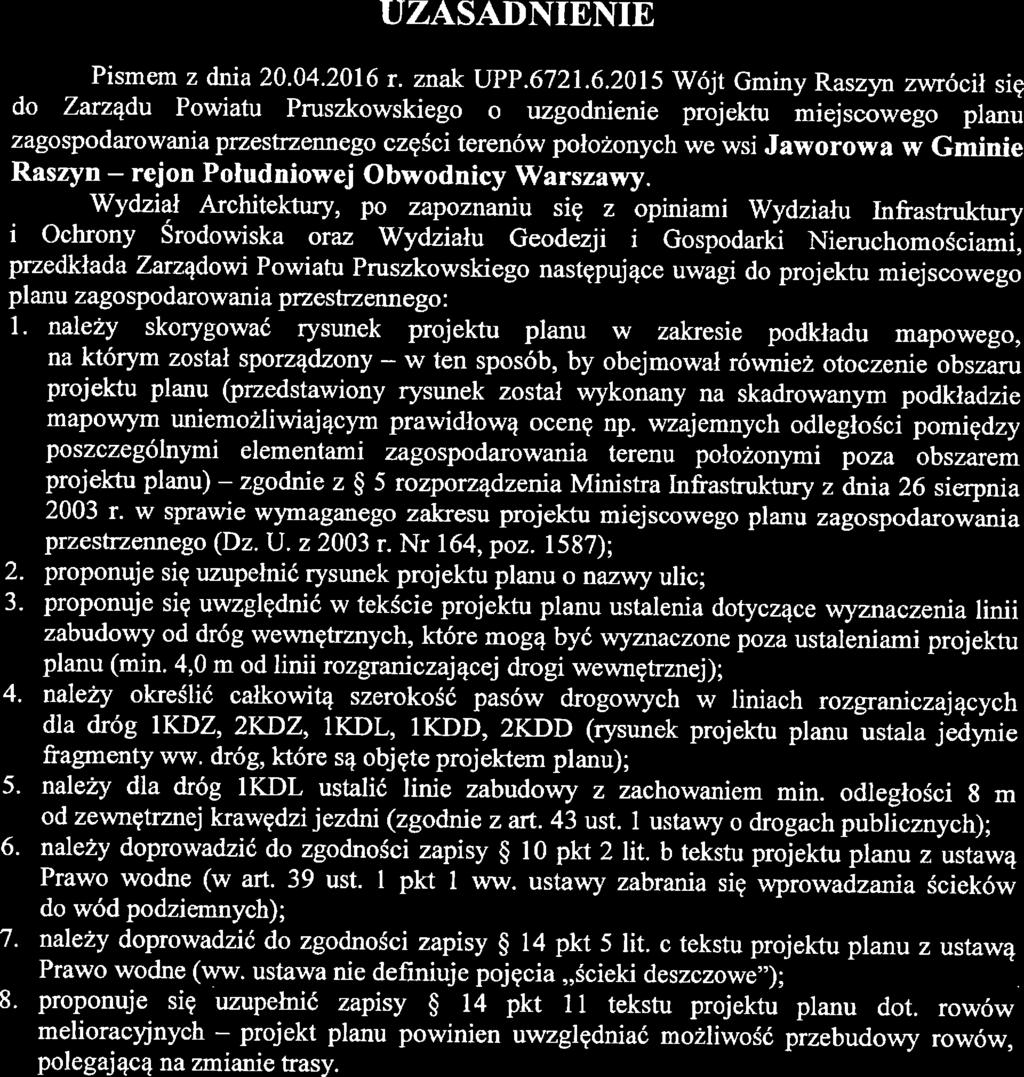 UZASADNIENIE Pismem z dnia 20.04.2016 