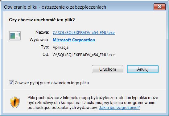 Instalacja i konfiguracja Microsoft SQL Server 2008 R2 Express 2/11 Instalację może wykonać użytkownik, który jest administratorem komputera.