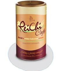 połączenie wyrafinowanych smaków Chi-Cafe classic Wyrafinowany smak szlachetnej kawy Aromatyczna przyjemność kawy z grzybkiem reishi i żeń-szeniem Wspomaga balans kwasowo-zasadowy Wspomaga