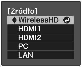 Podstawowe zynnośi Projektor ma funkję Blokada rodziielska, uniemożliwiająą jego przypadkowe uruhomienie, np. przez dziei, oraz funkję Blokada działania, uniemożliwiająą przypadkową zmianę ustawień m.