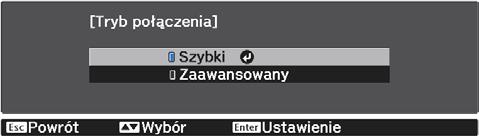 Używanie projektora w siei d Wybierz Podstawowy, a następnie ustaw następująe elementy jako niezbędne. Nazwa proj.