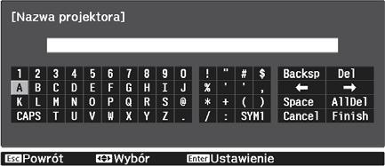 w elu zapisania ustawień po ih skonfigurowaniu. Tak: Nie: Anuluj: Zapisuje ustawienia i wyhodzi z menu Sieć. Powoduje wyjśie z menu Sieć bez zapisywania ustawień. Kontynuuje wyświetlanie menu Sieć.