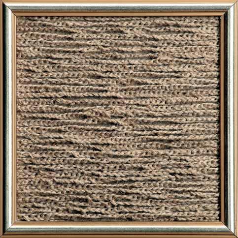 ELŻBIETA KĘDZIA Len 1 20 x 20 cm, technika własna, 2014 Urodziła się w 1952 r. w Łodzi. Ukończyła ASP w Łodzi dyplom w Pracowni Gobelinu i Dywanu u prof. Antoniego Starczewskiego.