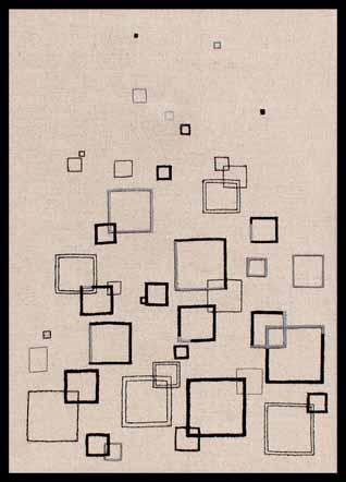 DARIA SOŁTAN-KRZYŻYŃSKA Układ I 53 x 37,5 cm, technika: haft ręczny (nici lniane i bawełniane) na podkładzie z lnu, 2014 Układ II 53 x 37,5 cm, technika: haft ręczny (nici lniane i bawełniane) na