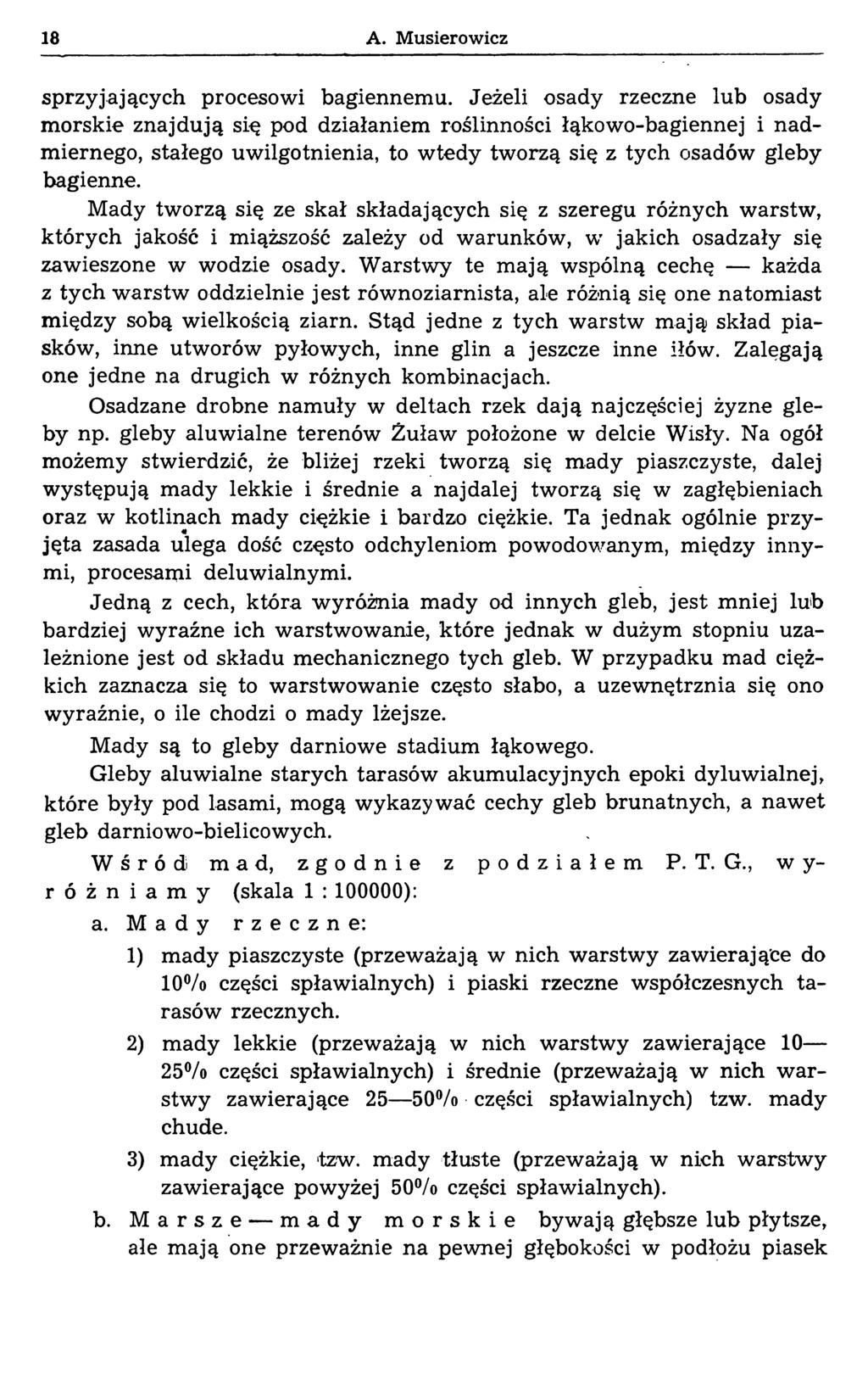 18 A. Musierowicz sprzyjających procesowi bagiennemu.
