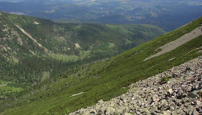 Ryc. 33. Dolina Łomniczki widok ze stoków Śnieżki.