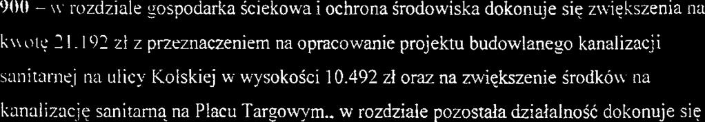 ~i)\\ i Kunalizacji \v zbicy Kujawskiej na zakup pnecinarki do circin na\vierzclini 600,lokonano z~vi~kszenia \v kwocie 30.000 zi z przeznaczeniem na opraco\\anic ilol,i~nlsii~nc,ii i map z\\iazan!