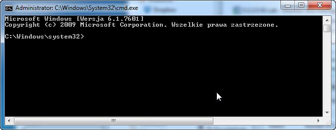 Otworzy się okno Administrator: C:\Windows\System32\cmd.exe. Wpisz at/?