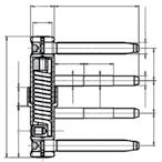 16 mm samozamykający galwanizowany Z-Z-1 -prawy Z-Z-151 - lewy 82 12,5 13 34,5 20 20