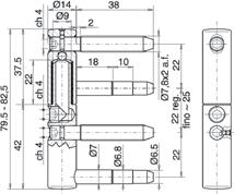 0 4 Ø 7,05 Ø 16 ~ 11 p-po Zawias XT 3 16mm (495-1) Z-Z-099 - ocynk biały Z-Z-107 - galwanizowany żółty 80-85 38 42 21 ch4 ch4 ch4 016 010 20 10 07 06,8 06,5 08,1x2 a.f.
