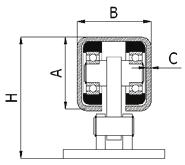 Wózki do profila 80x80 (light ) / Gate carriages 80x80 (light) Wózki stałe, bez regulacji wysokości (3 i 5 rolkowe) / Gate carriages - permanent, without height regulation (3