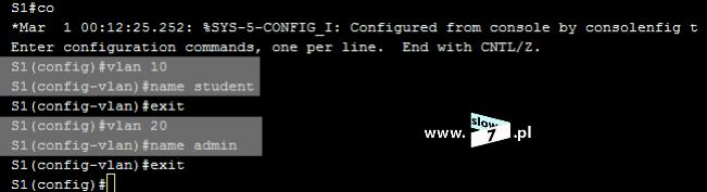 6 (Pobrane z slow7.pl) nadania nazwy sieci VLAN, sieć przyjmie domyślną nazwę np. sieć VLAN 10 zostanie zdefiniowana jako VLAN0010.