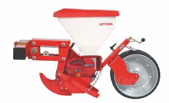 OPTIMA sekcja zwykła do siewu konwencjonalnego Standardowe wyposażenie: - Redlica do siewu kukurydzy - Rolka dociskowa Farmflex o średnicy 370 mm (opcjonalnie 500 mm) - Dwustronne zagarniacze bruzdy