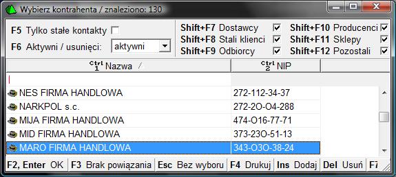 Czynność tą wykonujemy w menu konfiguracji PC-Market 7: Kontrola -> konfiguracja -> parametry -> przeglądanie edycja: Na zakładce Firma w pozycji Centrala dla
