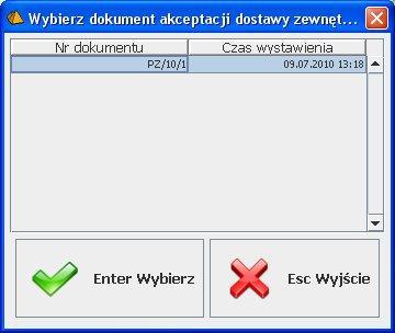- 44 - Klikając w ikonę informacyjną pojawia nam się lista dokumentów do zaakceptowania.