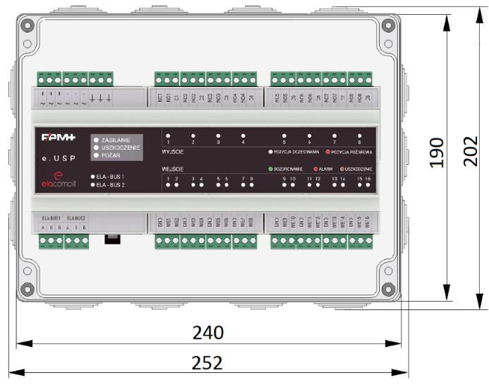 Strona 25 z 73 7.2. EPSCUS Poniższy schemat przedstawia układ złączy modułu EPSCUS.