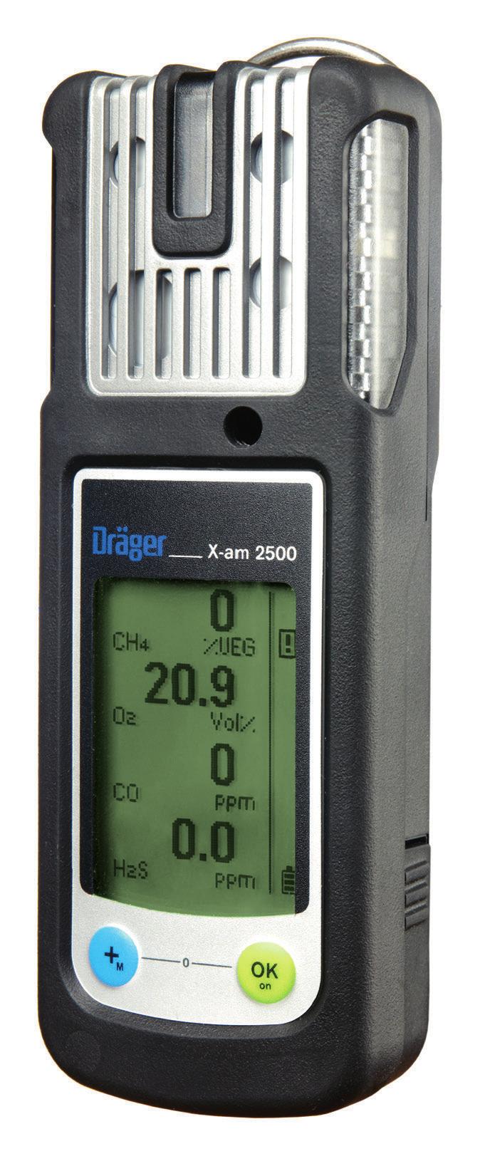 Dräger X-am 2500 Miernik wielogazowy Detektor Dräger X-am 2500 opracowano specjalnie do celów ochrony osobistej.