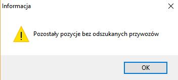 Wszystkie poprzednio wykonane przypisania zużytych materiałów do objęć procedurą dla bieżącego wyrobu zostaną