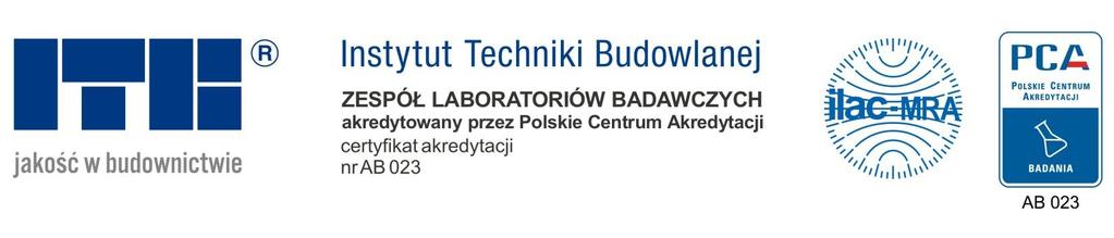 Strona 1 z 14 ZAKŁAD INŻYNIERII MATERIAŁÓW BUDOWLANYCH LABORATORIUM MATERIAŁÓW BUDOWLANYCH RAPORT Z BADAŃ NR LZM01-00652/16/Z00NK Niniejszy raport z badań zawiera wyniki badań objęte zakresem