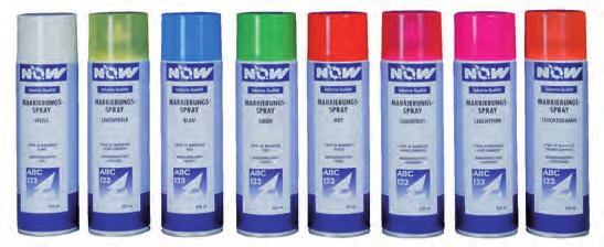 Lakier do oznaczania NOW kolorowy lakier w spray u do znakowania, oznaczania bardzo trwały, odporny na ścieranie dobrze przywiera do większości powierzchni barwa kolorowa dobrze widoczna duża