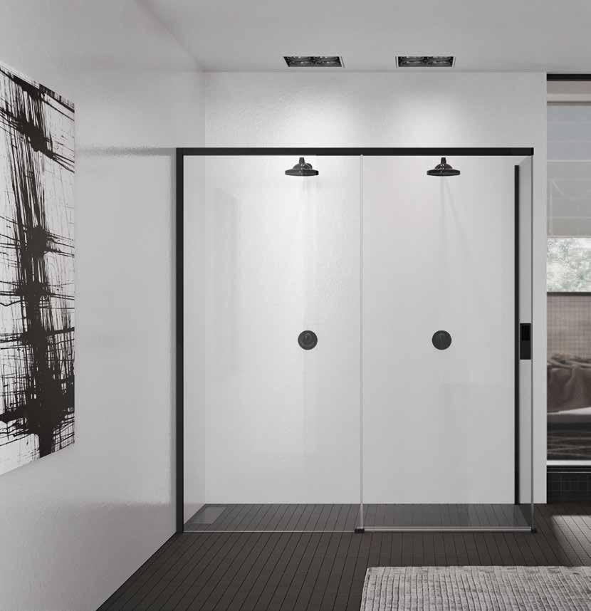 NOVELLINI BLACK&WHITE In the picture / Na zdjęciu: OPERA PH+FH - shower enclosure /