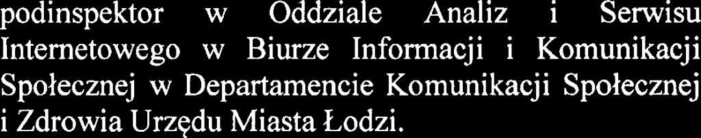 Do zadan Zespolu nalezy: 1) przygotowanie i koordynacja zasad wdraiania Programu Eodi - Miasto Otwarte; 2) wypracowanie formatu danych i sposobu ich publikacji; 3) monitorowanie procesu wdraiania